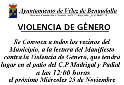 Manifiesto contra la violencia de g%c3%a9nero