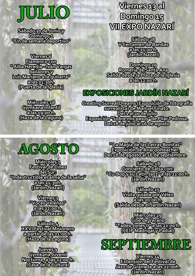 Programacion verano 2018