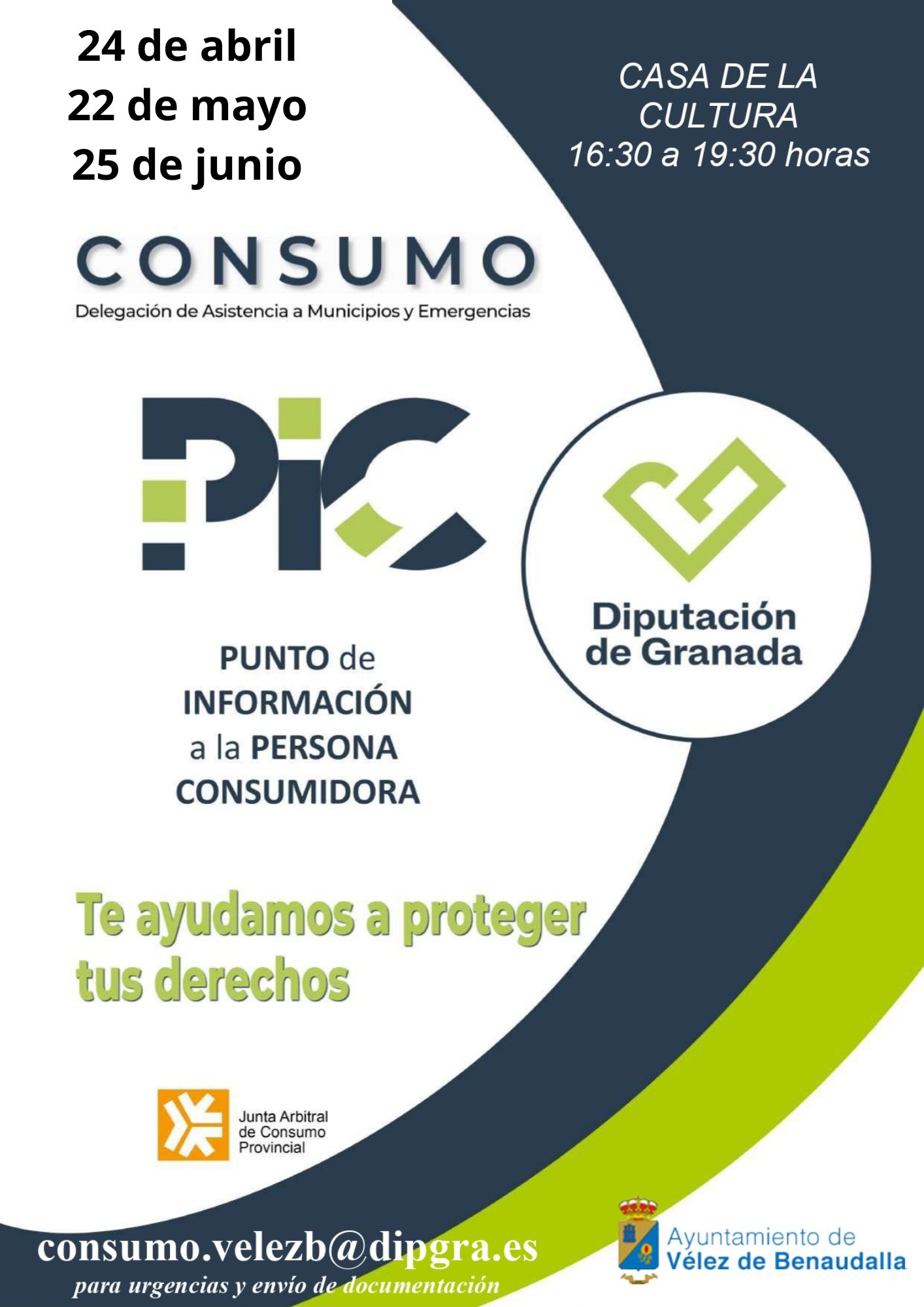 24 de abril 22 de mayo 25 de junio