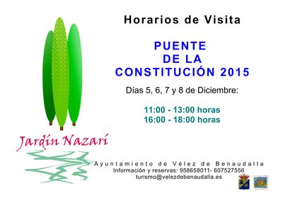 Cartel horarios jardin puente constitucion 2015