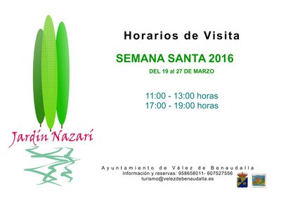 Cartelhorariosjardinsemanasanta2016