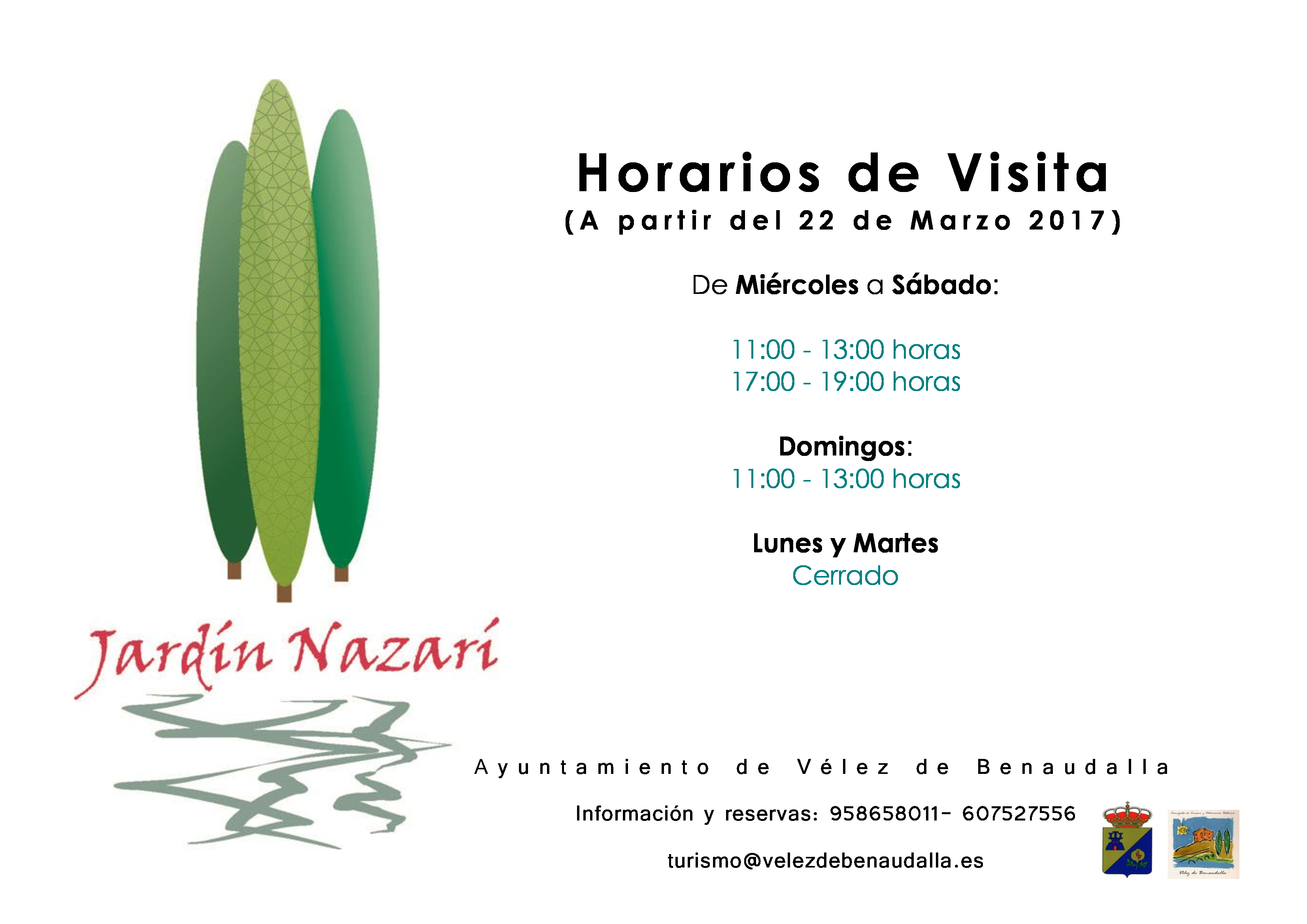 Cartel horarios jardin primavera 22marzo2017