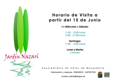 Cartel horarios jardin verano 2 