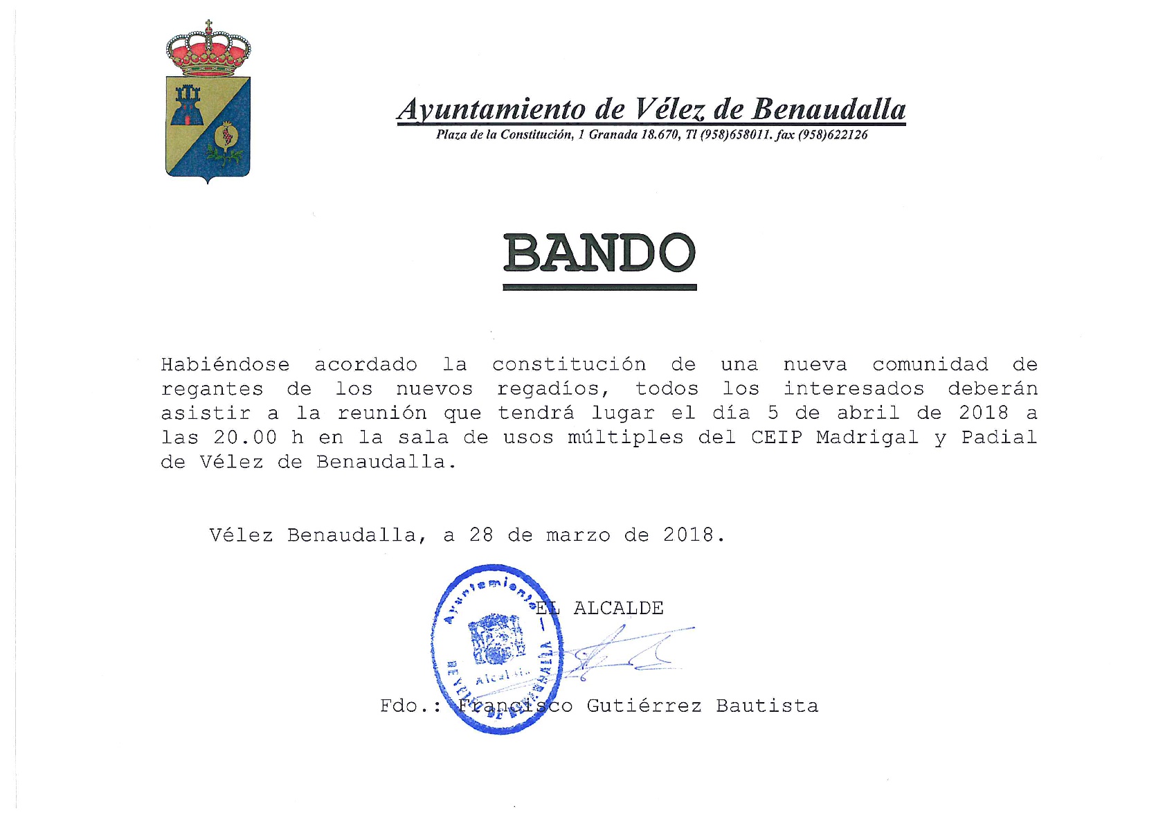 Bando 28 marzo