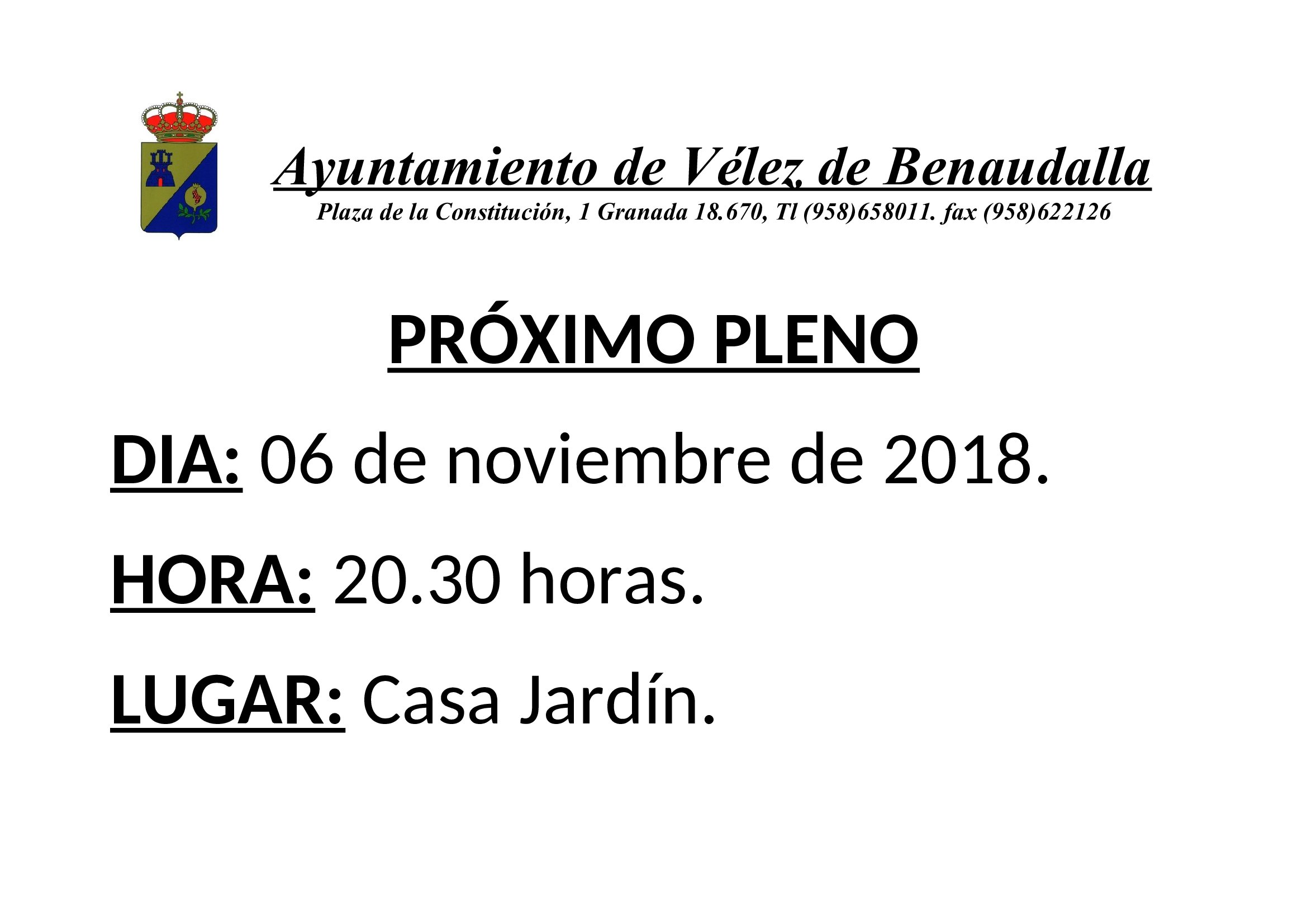 Cartel pleno noviembre