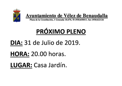 Cartel pleno 31 de julio 2019 jpg
