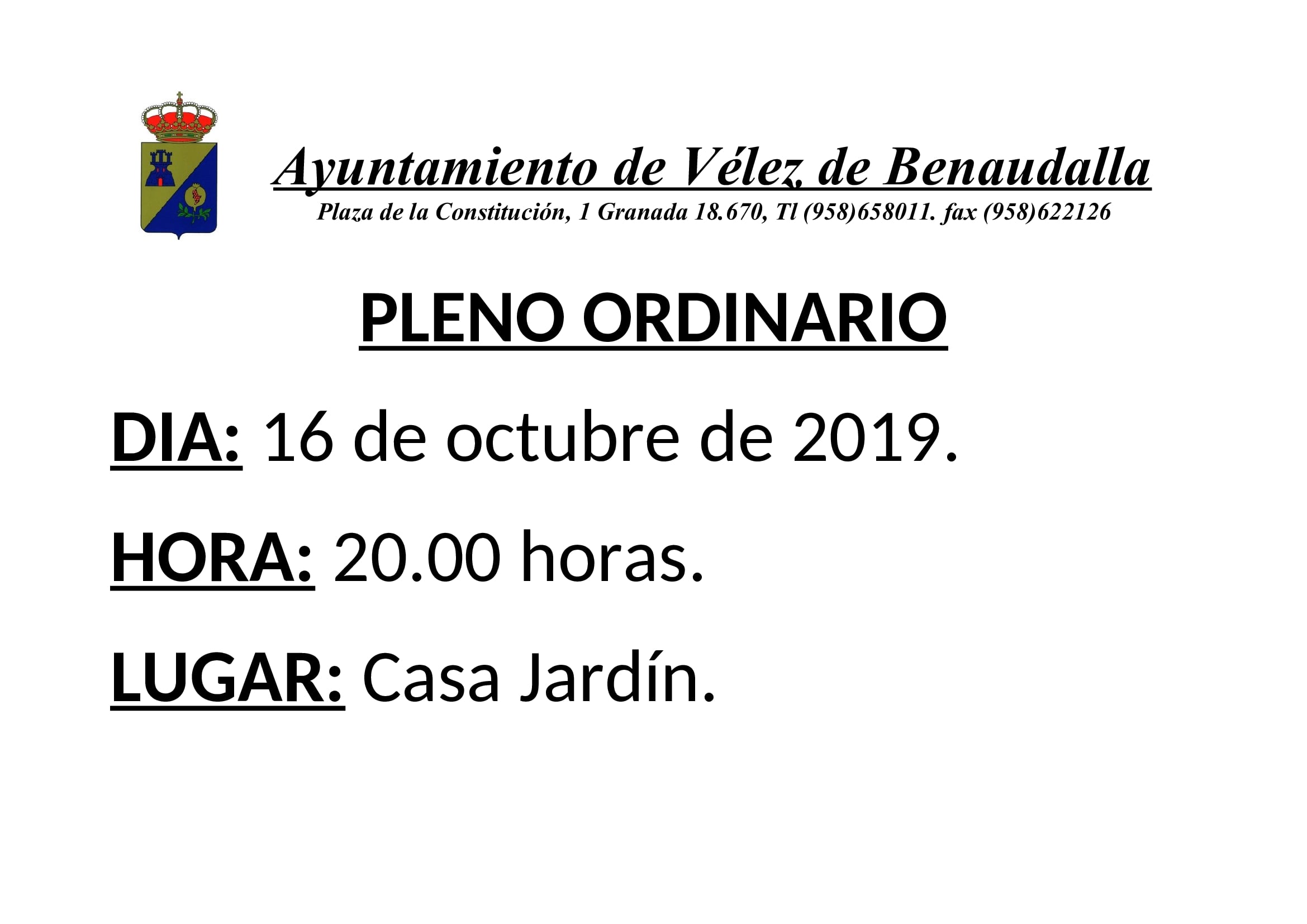 Cartel pleno