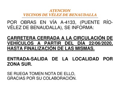 Vecinos velez de benaudalla corte total a 4133