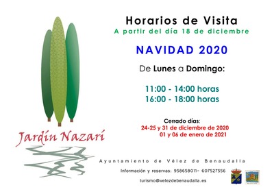 Cartel horario navidad