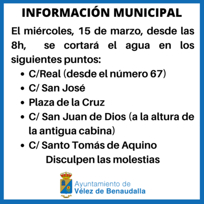 Corte de agua